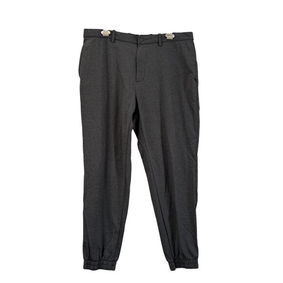 Uniqlo Heather Gray Performance Stretch Jogger Pants Mens Size Large - Picture 1 of 5